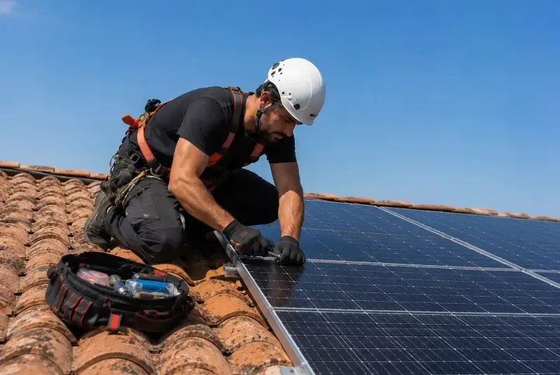 Maintenance et monitoring de panneaux solaires à Névian
